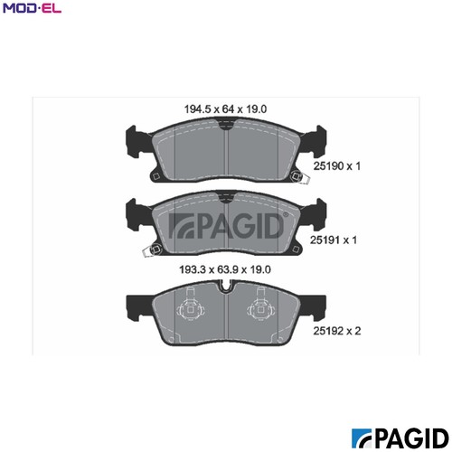 Brake pad set disc - set,
