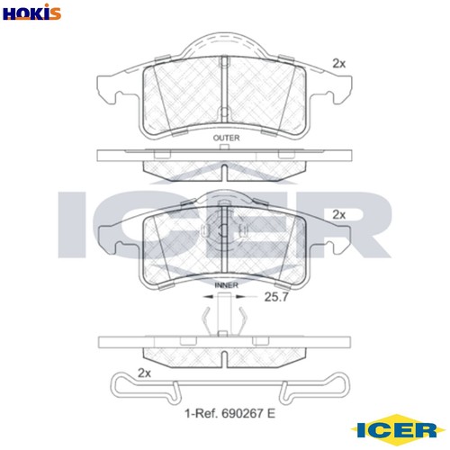 Brake pad set disc - brake,