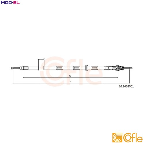 Cable pull parking brake - cable,