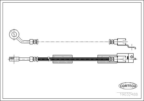 Corteco 19032488 brake hose - corteco,