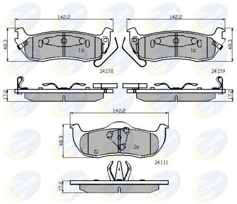 Comline rear brake pad - brake,