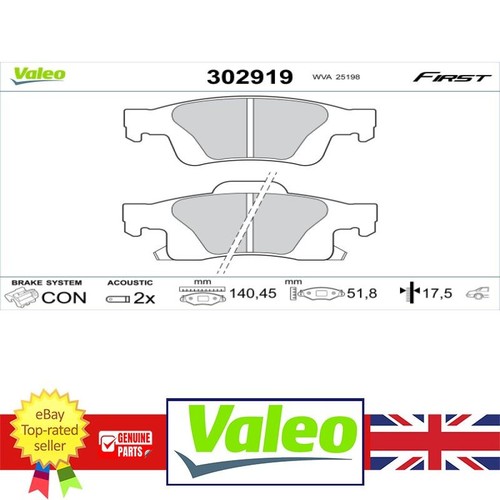 Rear brake pad set - pad, dodge