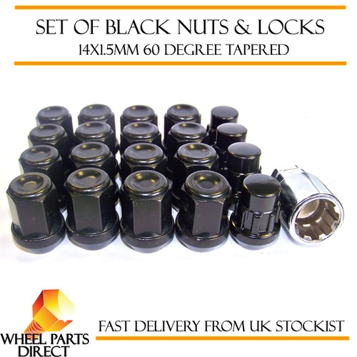 Black nuts locks - locks, (16+4)