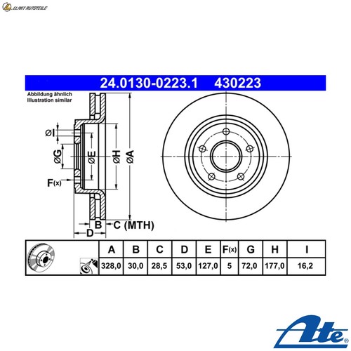 Brake discs 0130 0223 1 - 2x,
